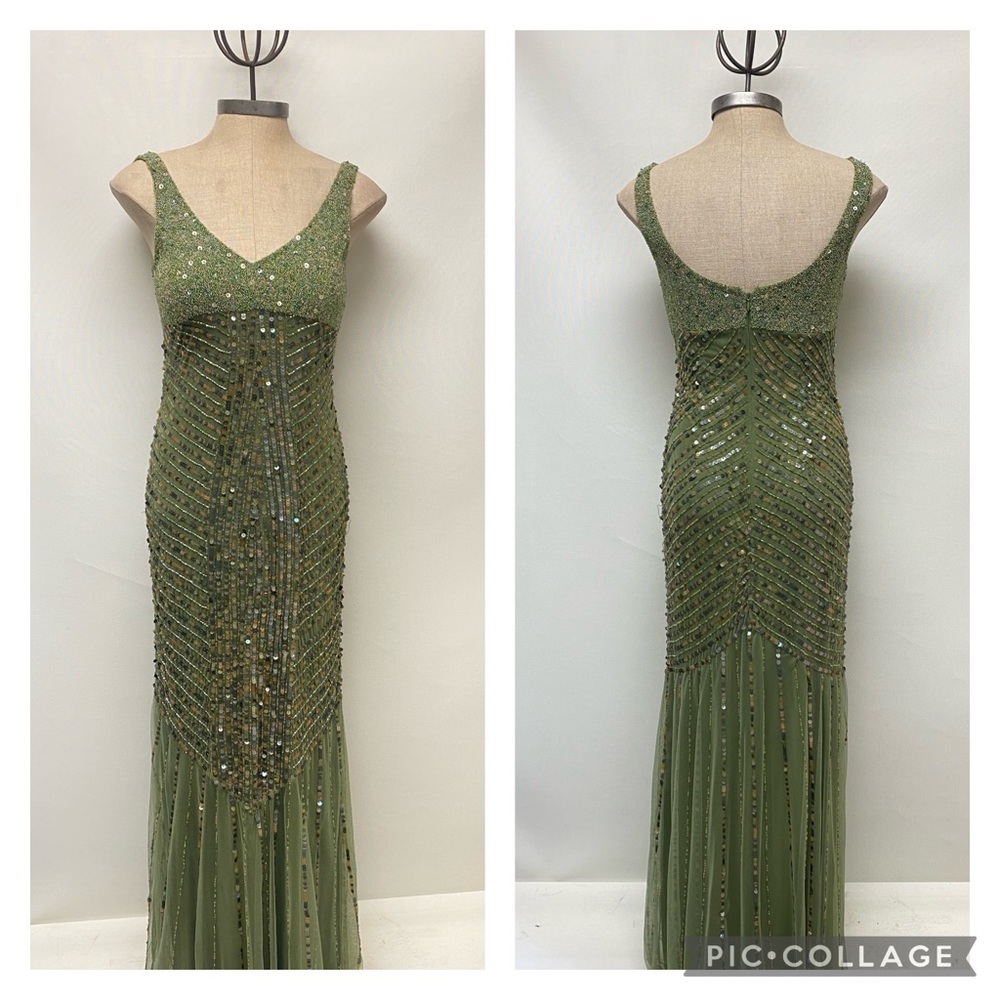 Adrianna Papell beaded sleeveless long gown
